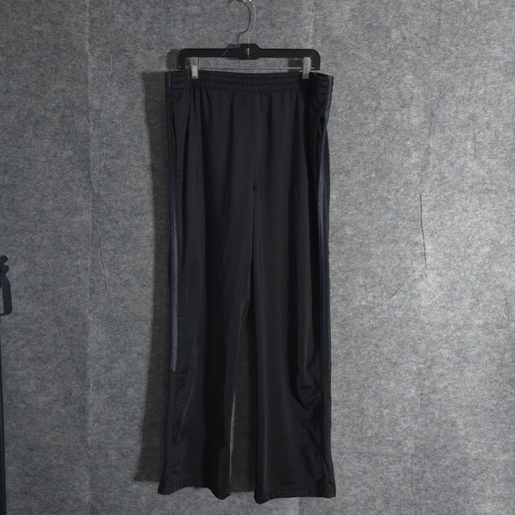 Starter Black Track Pants Menswear Sz XL Athletic Training Warmup Side Stripe - Picture 1 of 14